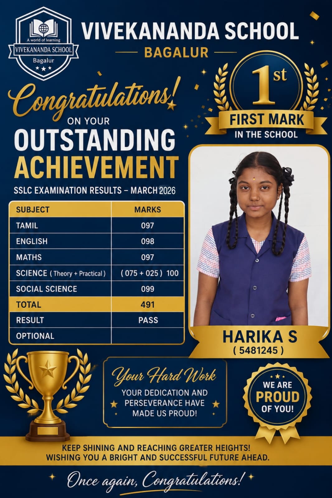 10th Grade Board Exam Topper 2026
